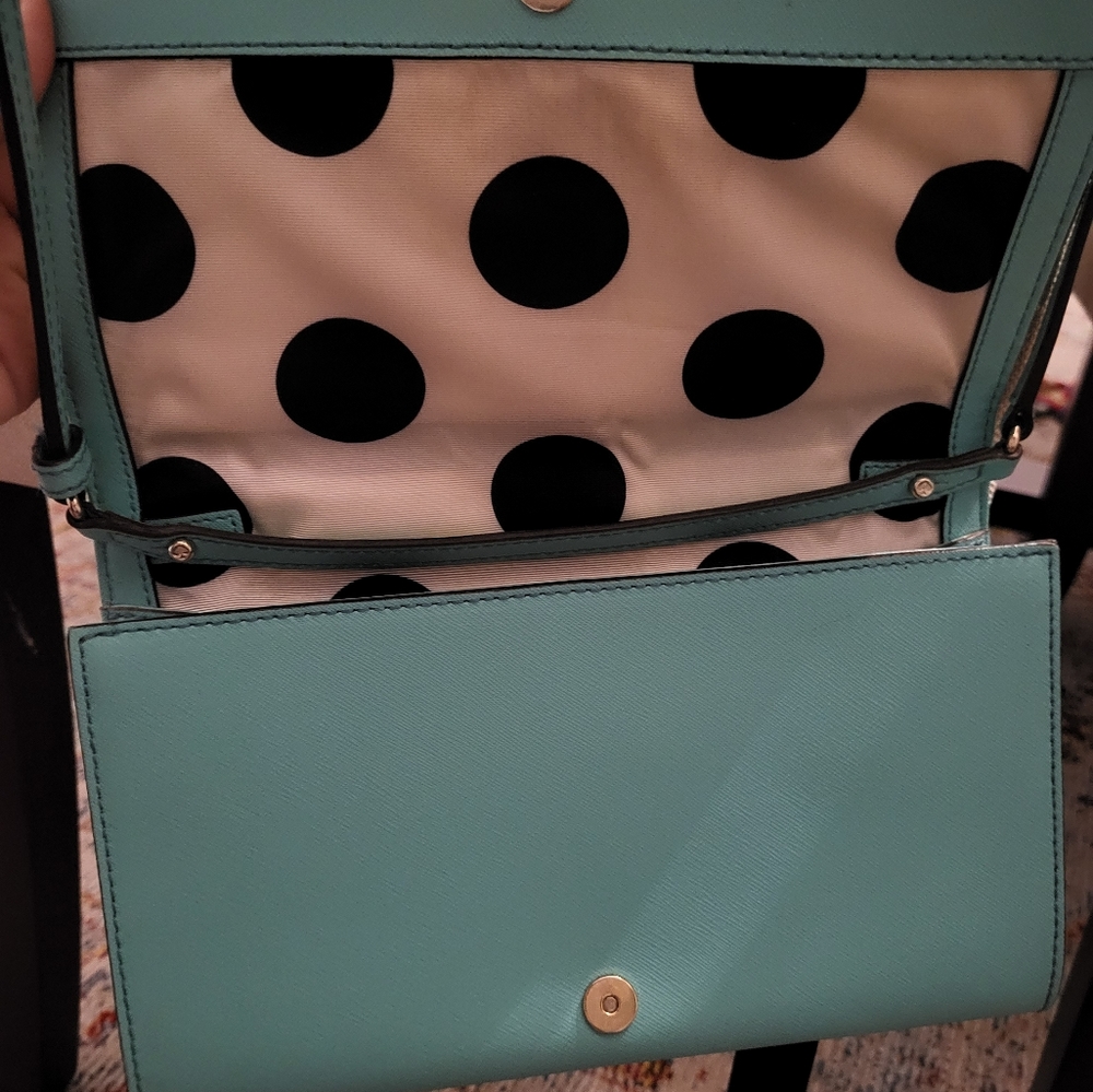 Kate Spade ♠️ Tiffany Blue crossbody purse Like New